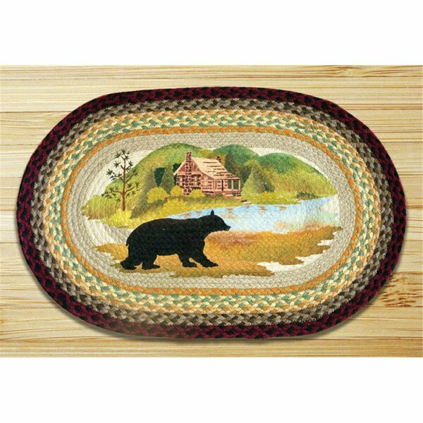 Capitol Earth Rugs Cabin Bear Oval Patch 65-395CB